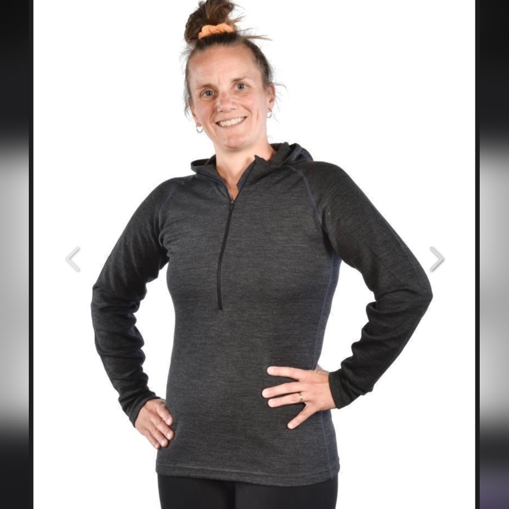 Pure Naturals Pure Merino 100% Merino Wool Quarter Zip Hoodie